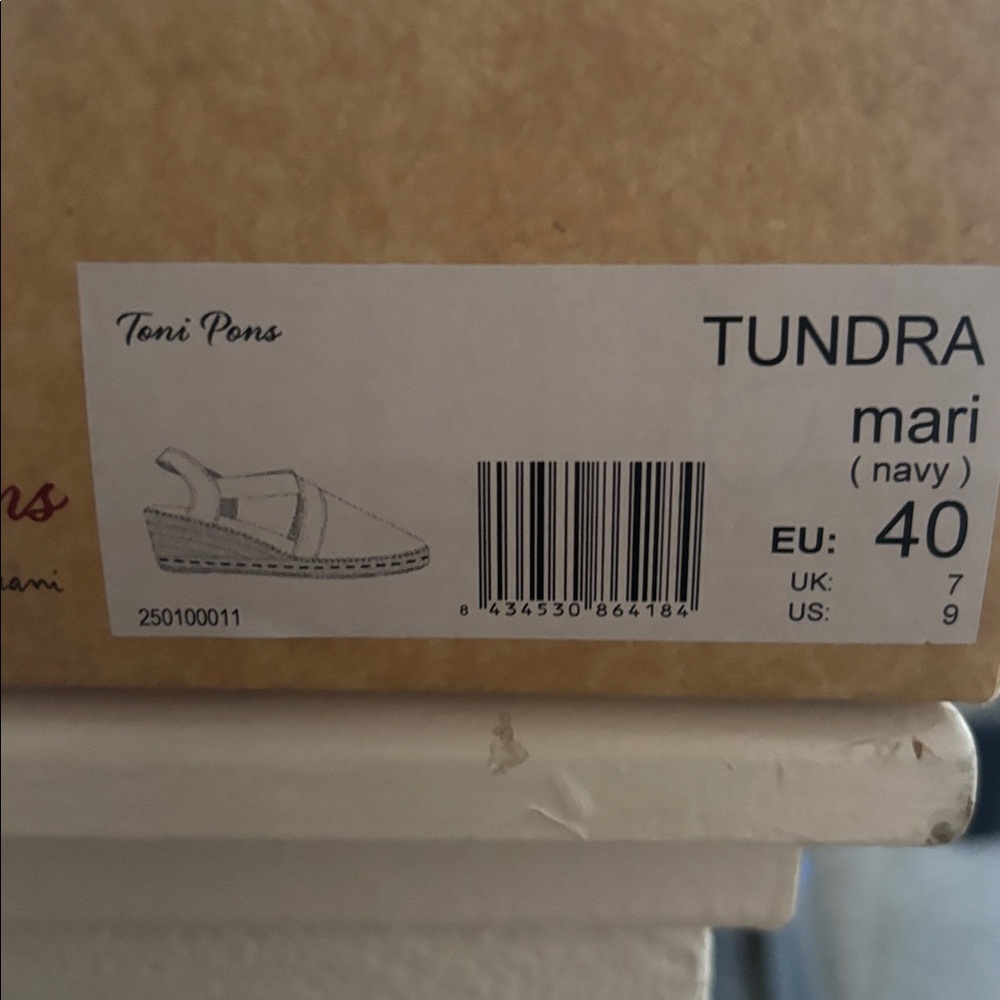 🔥NWB Toni Pons Toni Pons - TUNDRA, Women Navy Wedge Sandals - Picture 6 of 6